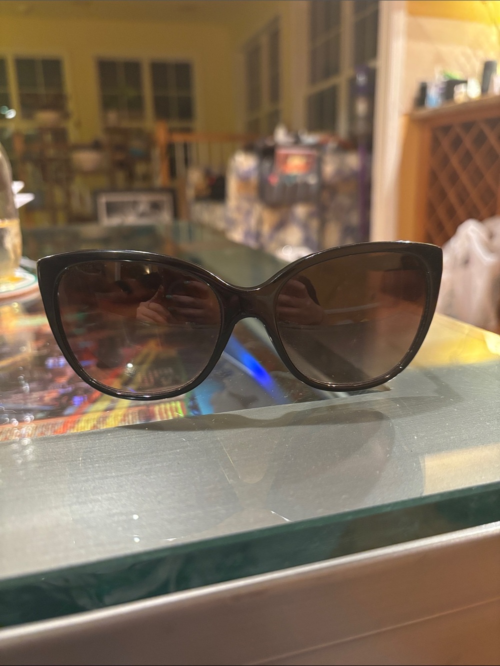 VERSACE Black Cat-Eye Women's Sunglasses - authentic